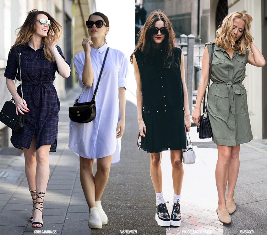 12 Ways to Wear a Summer Shirt Dress Blue is in Fashion this Year