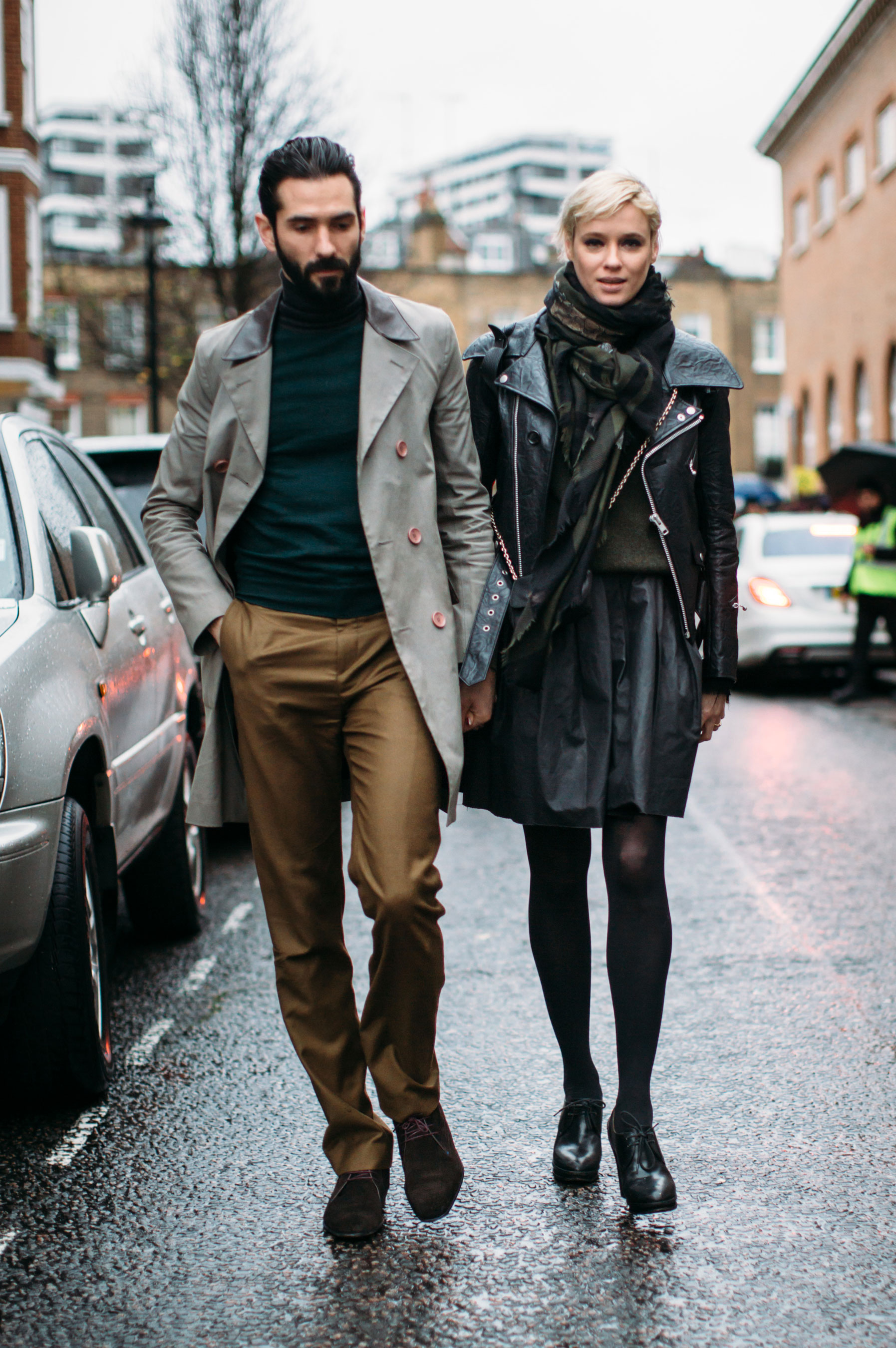 Street Style Couples - Blue is in Fashion this Year