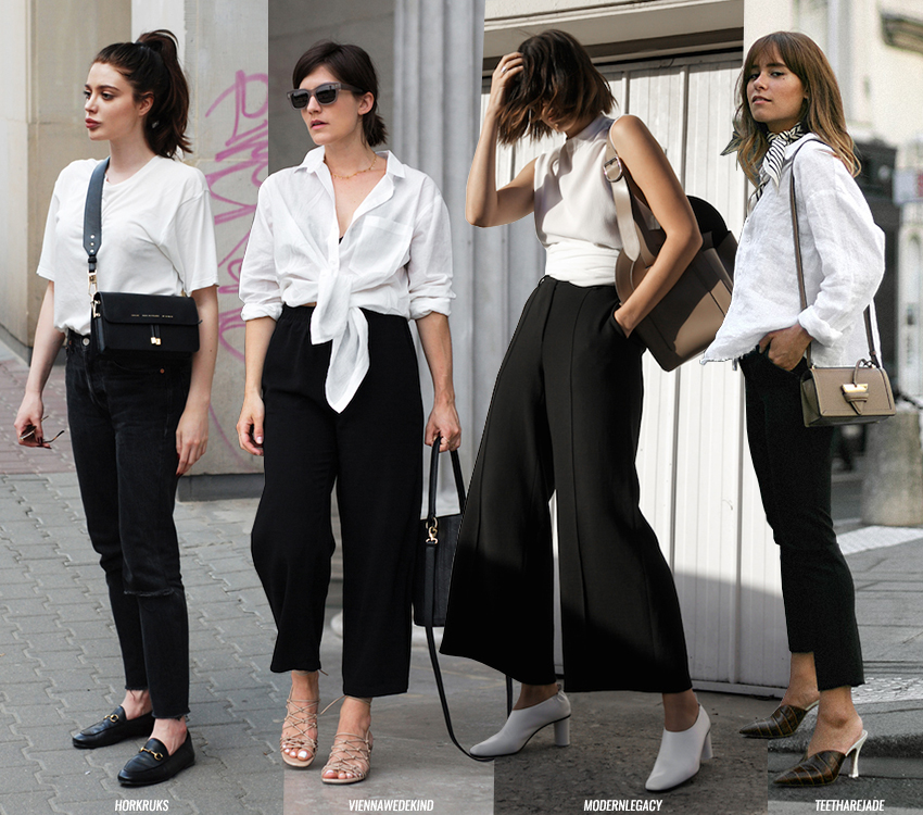 white-top-black-trousers