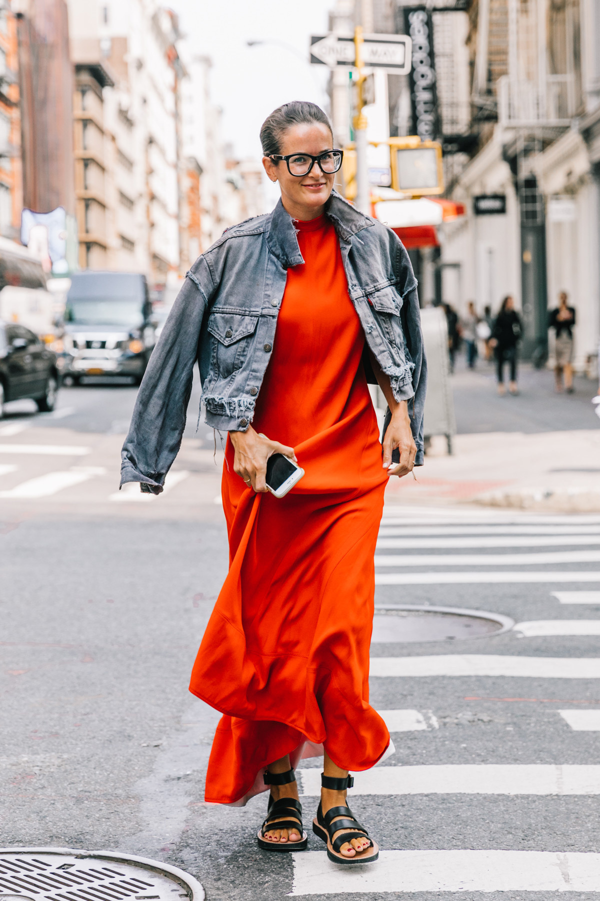 jacket denim street wear outfit vogue york oscar