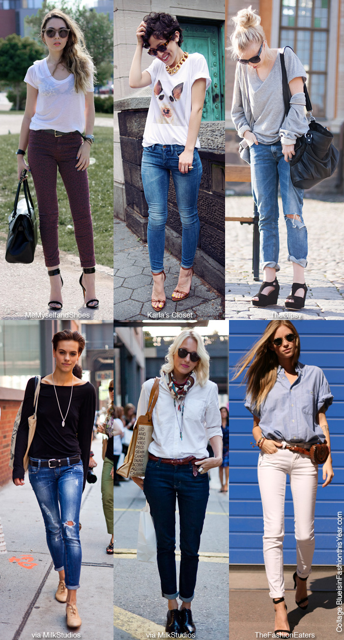 Basic Inspiration: Top/Shirt + Jeans - Blue is in Fashion this Year