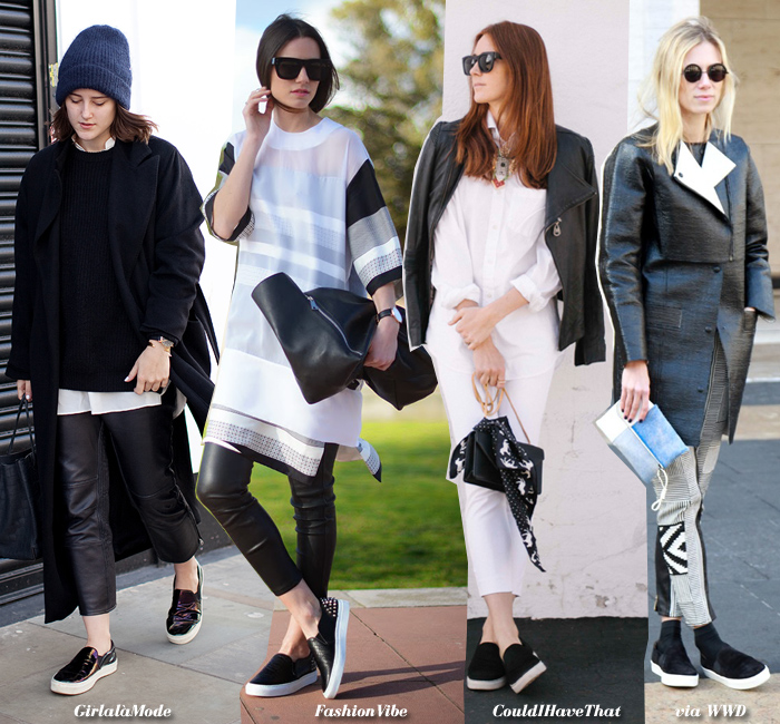 How to wear Slip-Ons: #1 Black & White - Blue is in Fashion this Year