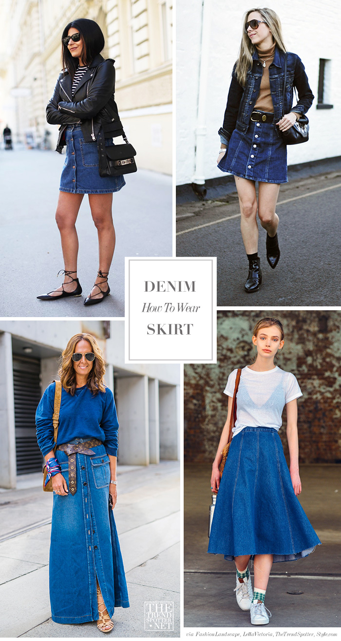 How to Wear Your Denim Skirt - Blue is in Fashion this Year