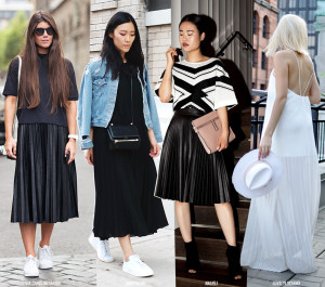Pleated Skirts - Blue is in Fashion this Year