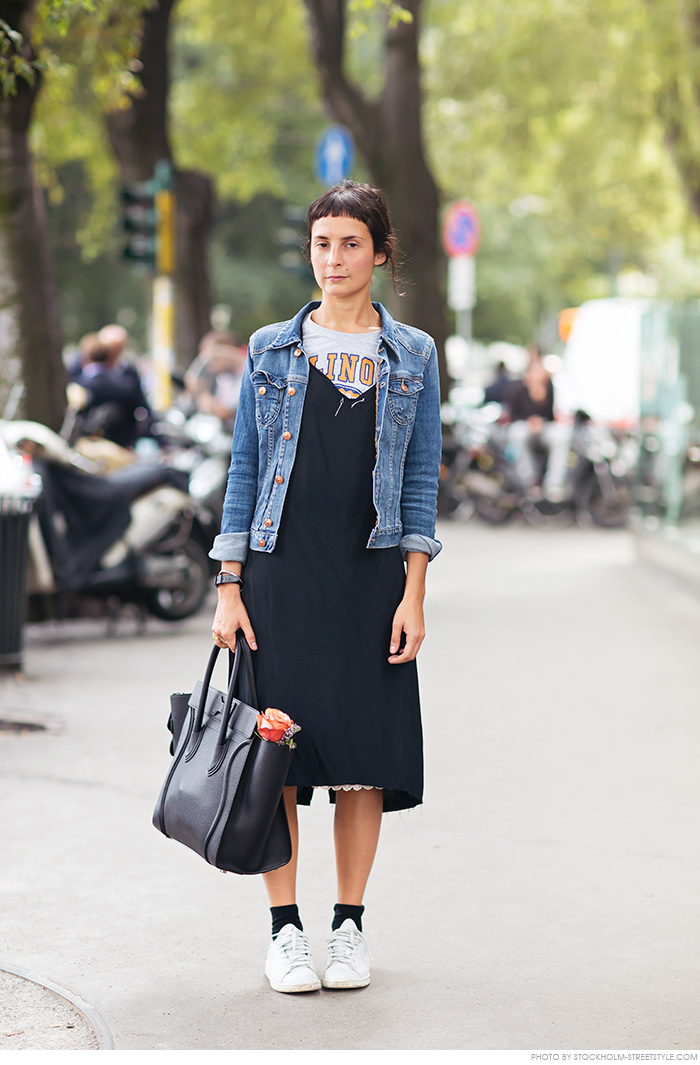 How to Layer a Slip Dress + T-shirt - Blue is in Fashion this Year