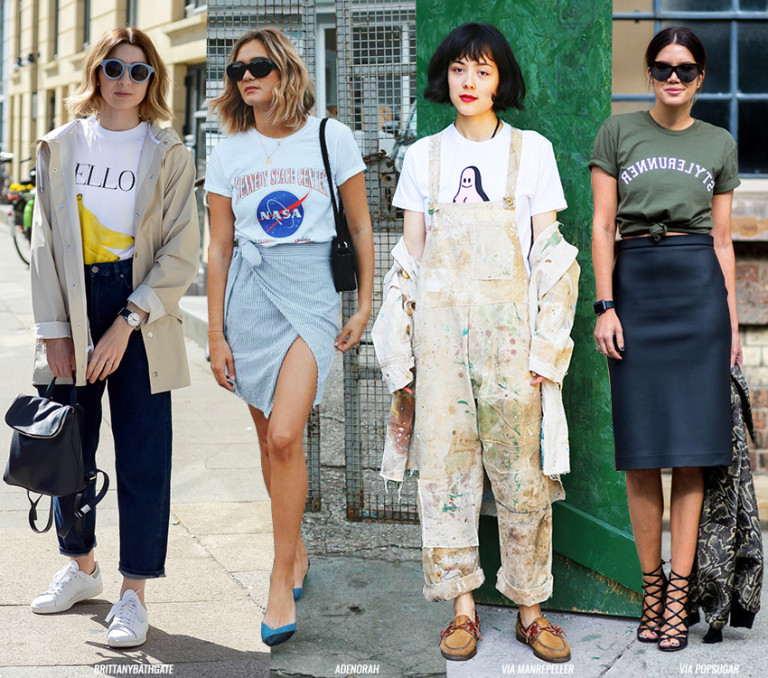 How to wear a (Vintage) T-shirt - Blue is in Fashion this Year
