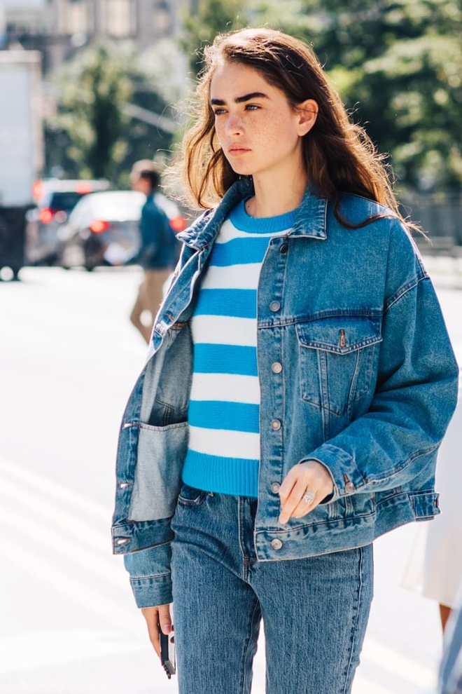 How to Wear a Denim Jacket - Blue is in Fashion this Year